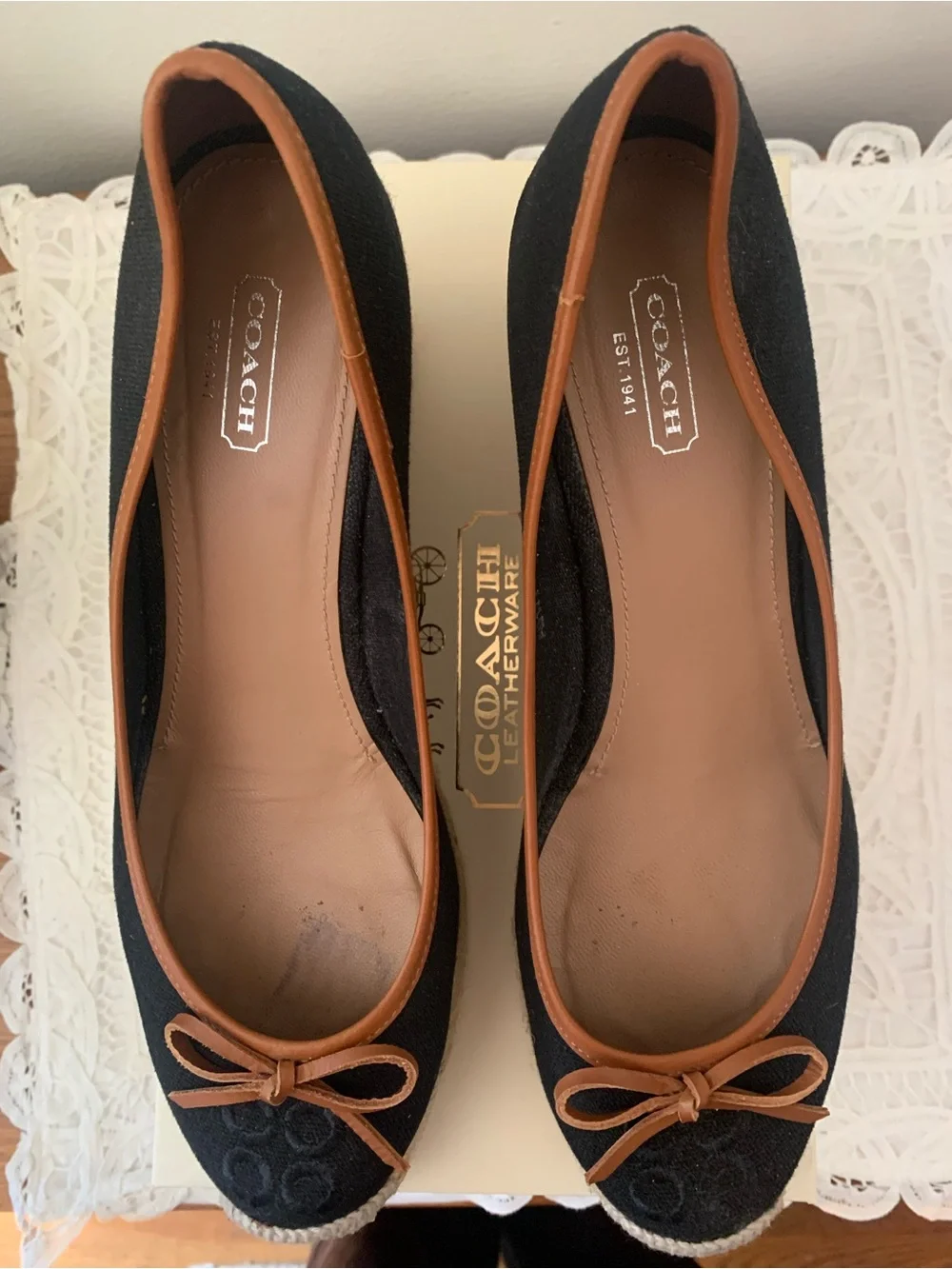 Coach black canvas
